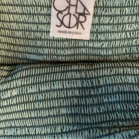 Chaser Green Ruffle Tank Top Women Size XS - Picture 5 of 5